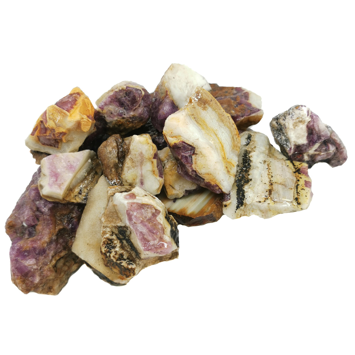 Kullagh agate rough from Merritt, BC – group of pieces