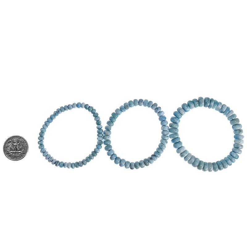 Larimar - Disc Bead Bracelets