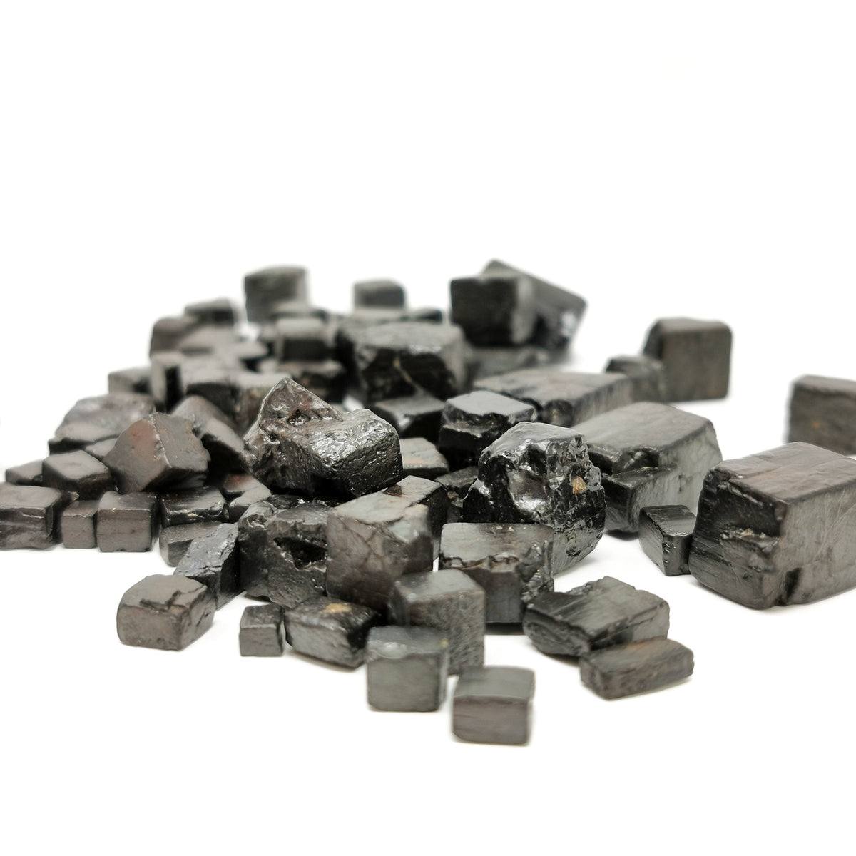 Limonite cubes from California – pile of cubes