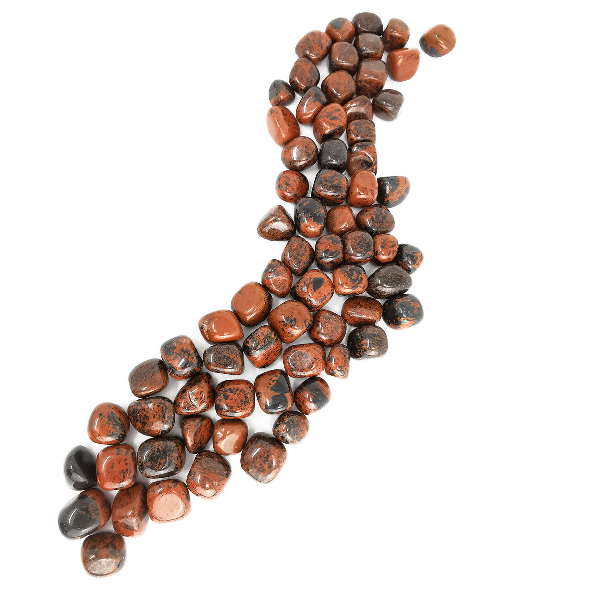 Mahogany obsidian tumble from Oregon – curve of tumbles