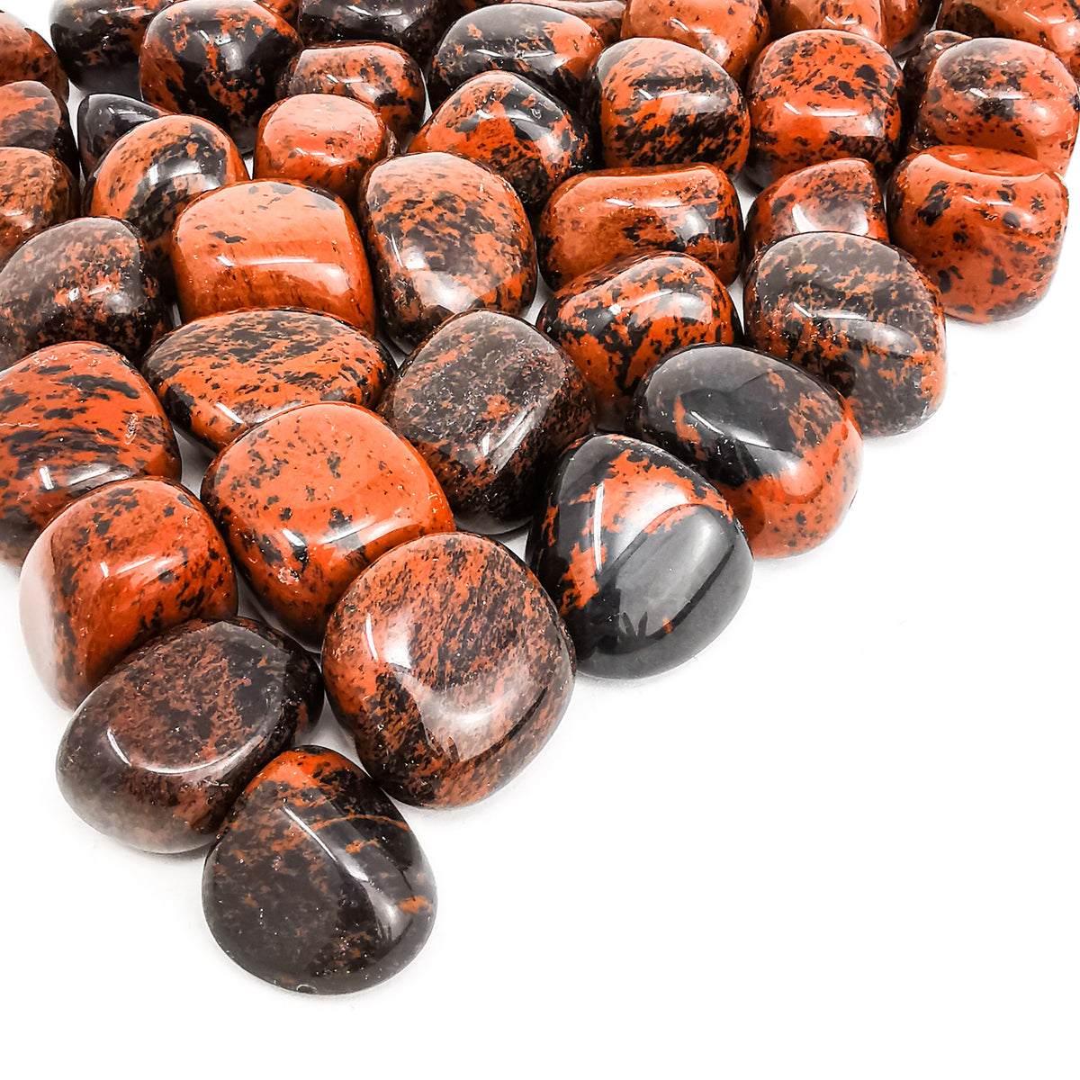 Mahogany obsidian tumble from Oregon – pile of tumbles