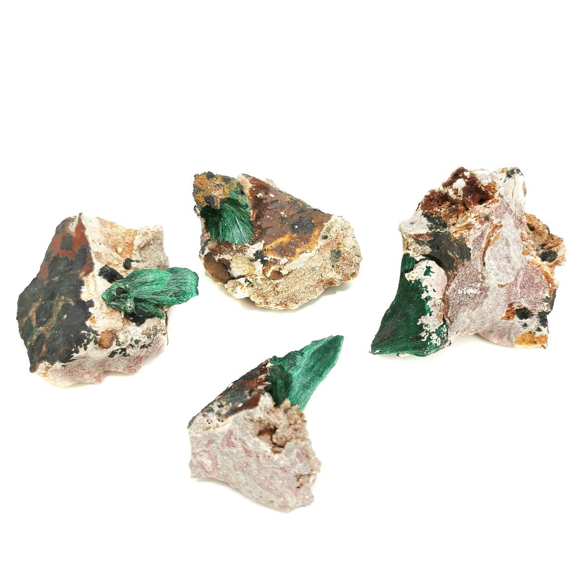 Fibrous Malachite on Matrix specimen from Kerrouchene, Béni Mellal-Khénifra Region, Morocco.