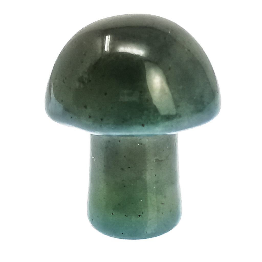 Mini mushroom carving – green aventurine mushroom