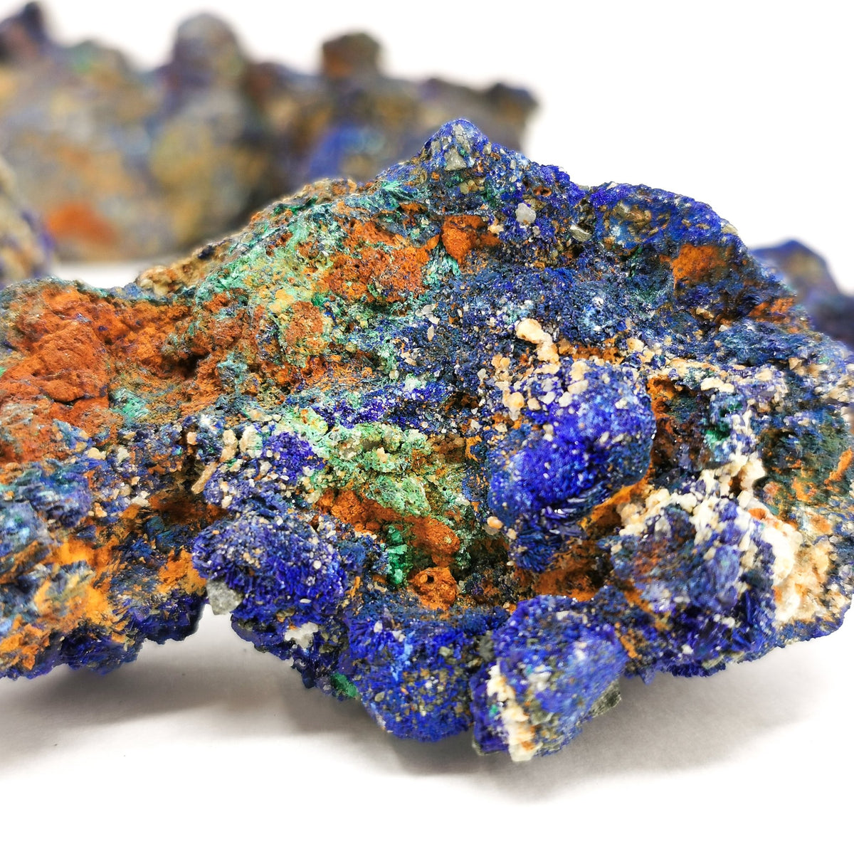 Azurite Nuggets specimen, a copper carbonate, from Morocco.