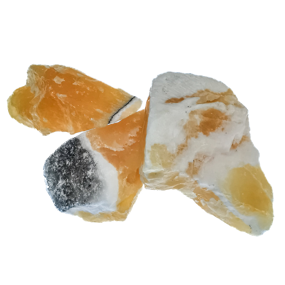 Orange Calcite specimen, calcium carbonate, from Southern Chihuahua, Mexico.