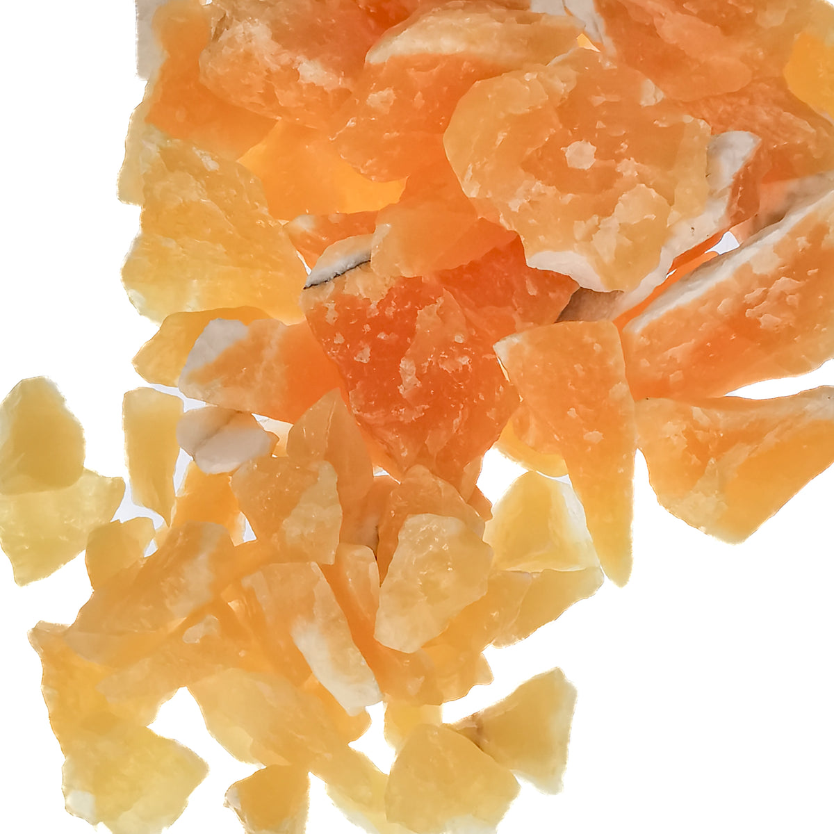 Orange Calcite specimen, calcium carbonate, from Southern Chihuahua, Mexico.