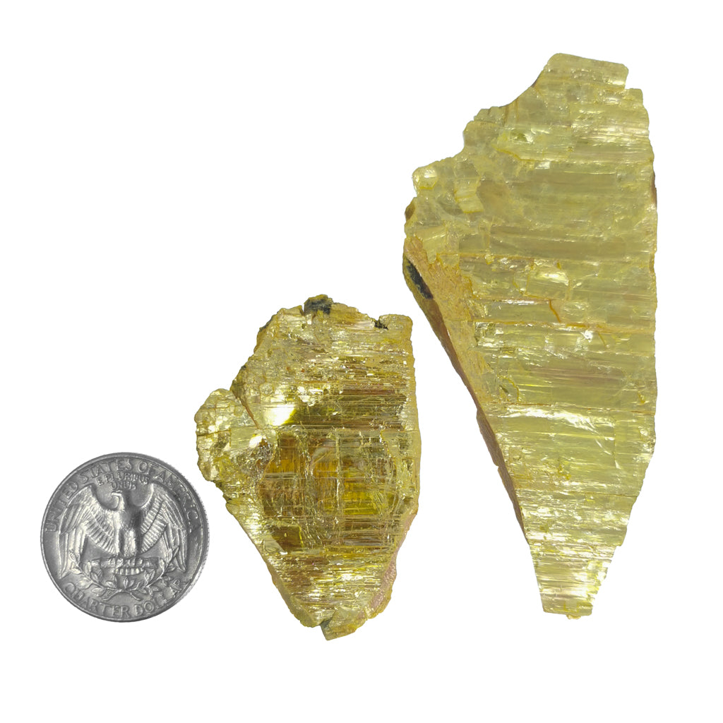 Orpiment specimen from Senduchen Mine, East Yakutia, Siberia, Russia.