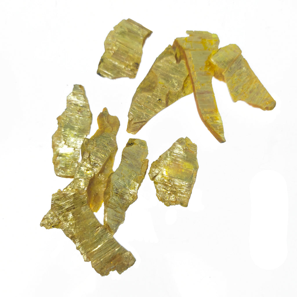 Orpiment specimen from Senduchen Mine, East Yakutia, Siberia, Russia.