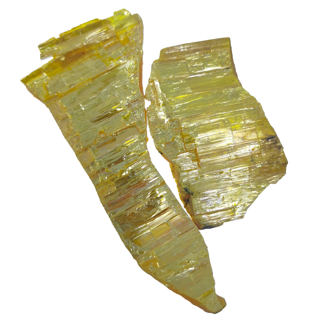 Orpiment specimen from Senduchen Mine, East Yakutia, Siberia, Russia.