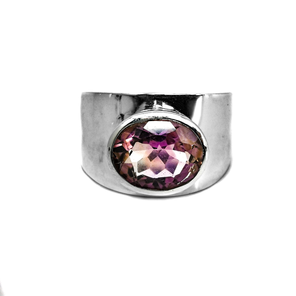 Sterling Silver Wide Shank ring.
