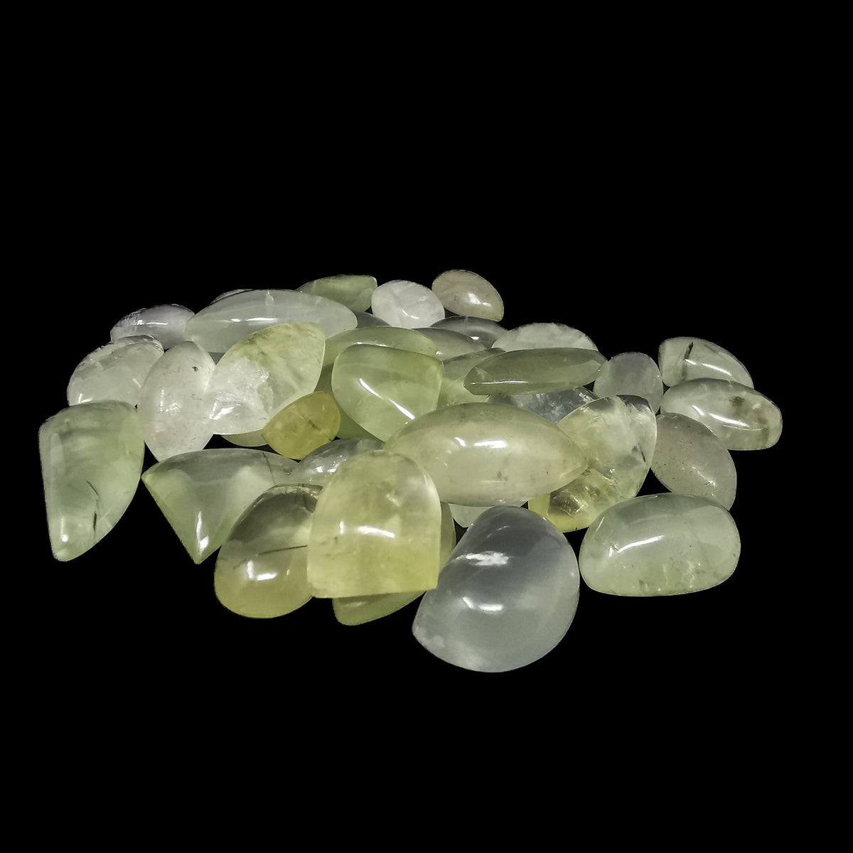 Prehnite cabochon from South Africa.