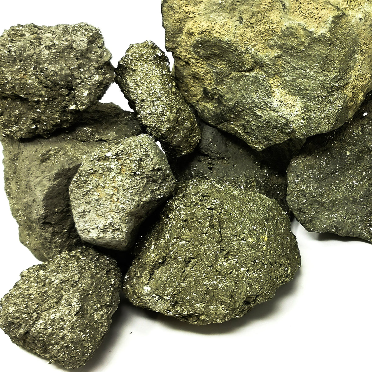 Pyrite rough, an iron sulfide, from Colorado, USA.