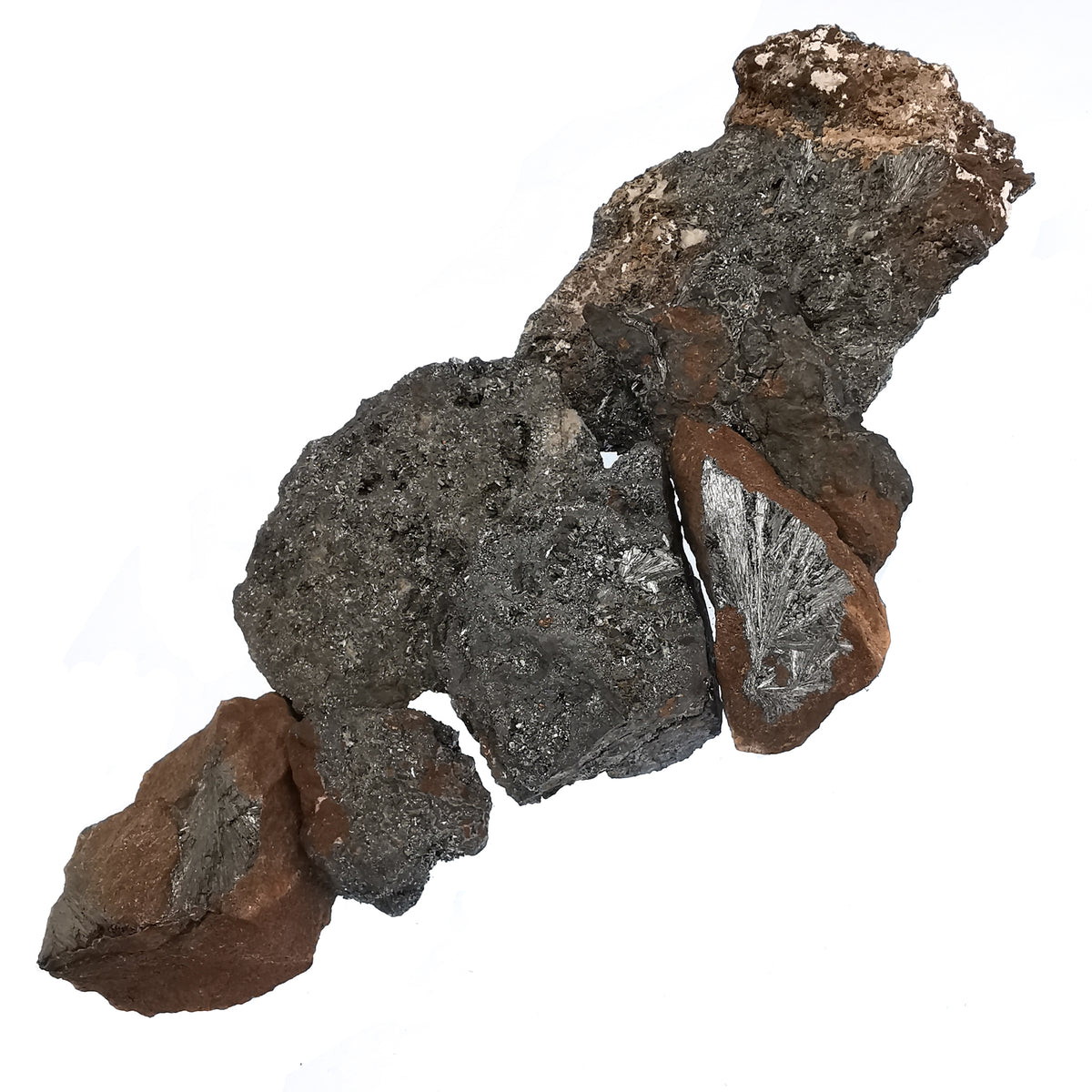 Pyrolusite B grade from Morocco – group of pieces