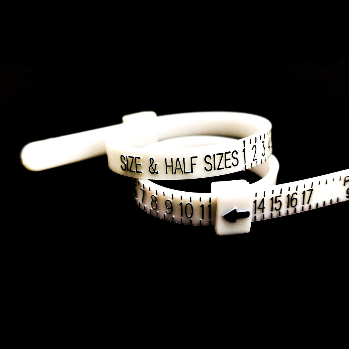 Ring Sizer jewelry tool, made of plastic.