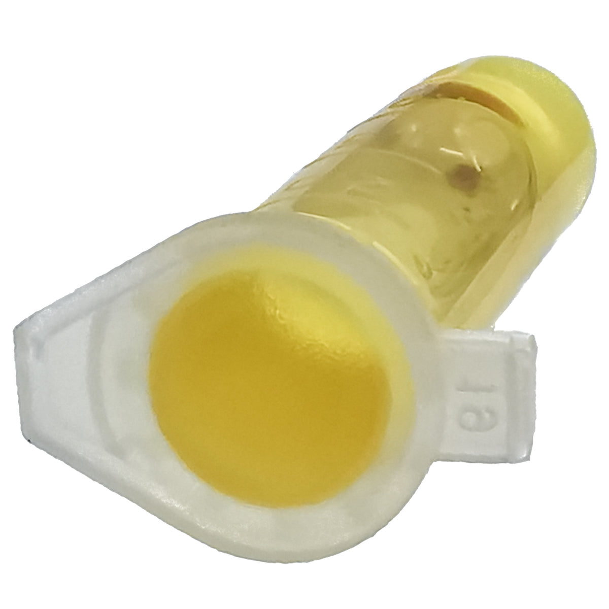 Rock Tumbler Lubricant machine part, made of machine oil in plastic capsule.