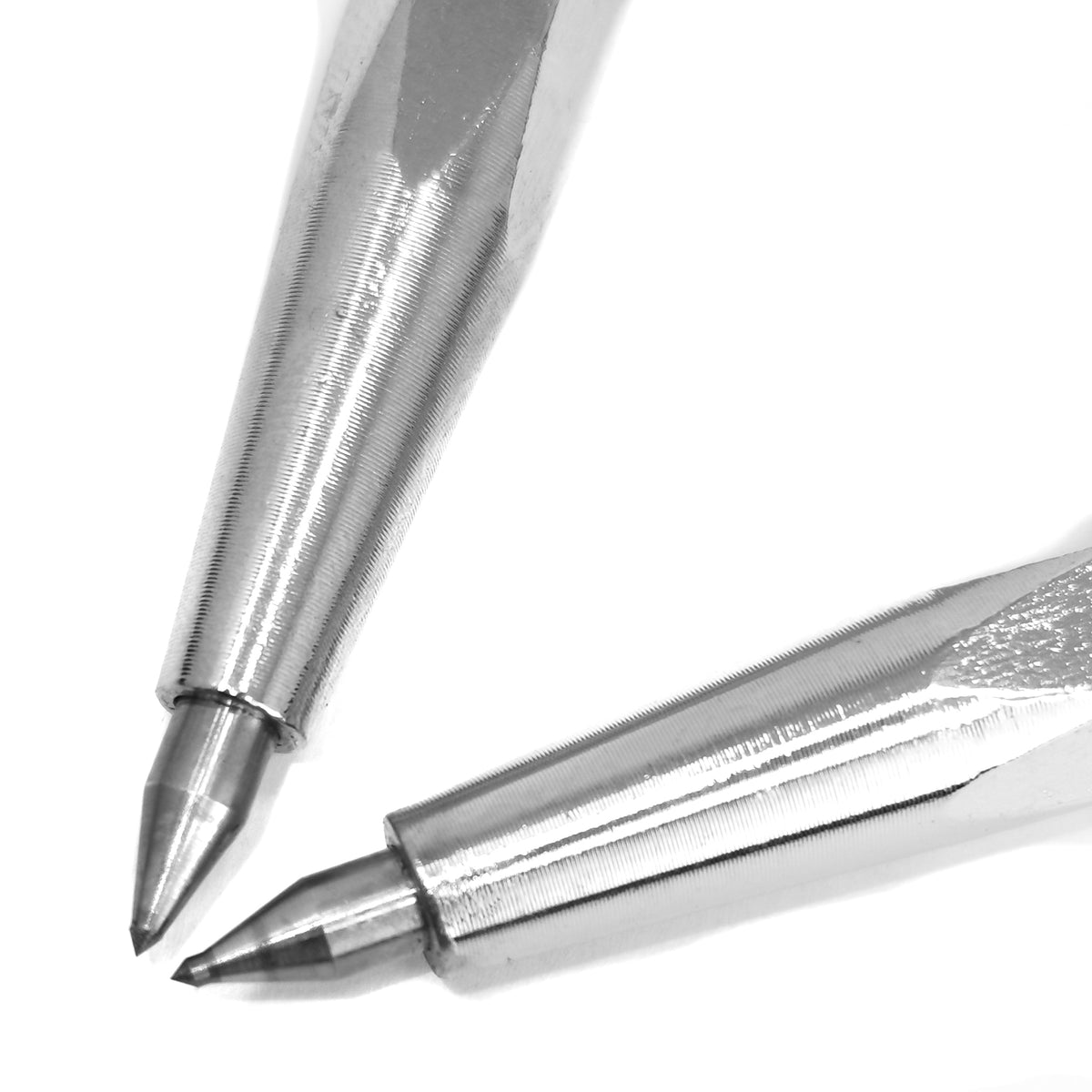 Scribe smithing tool, made of metal with a carbide tip.