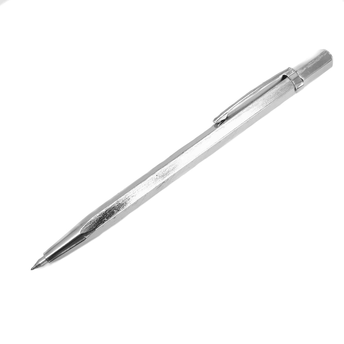 Scribe smithing tool, made of metal with a carbide tip.