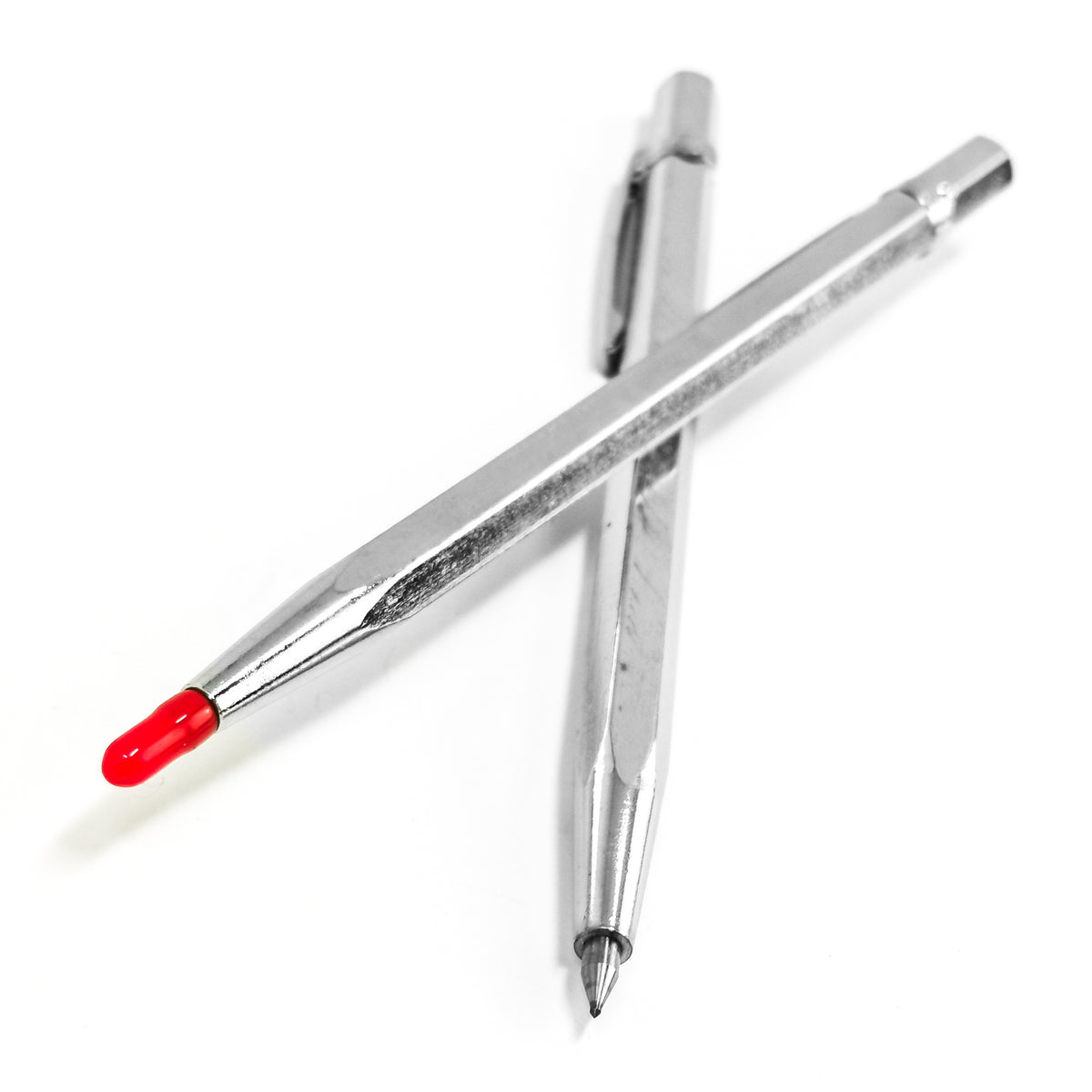 Scribe smithing tool, made of metal with a carbide tip.