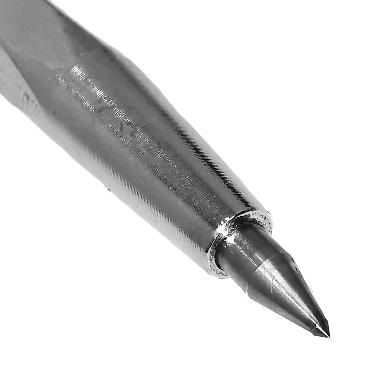 Scribe smithing tool, made of metal with a carbide tip.