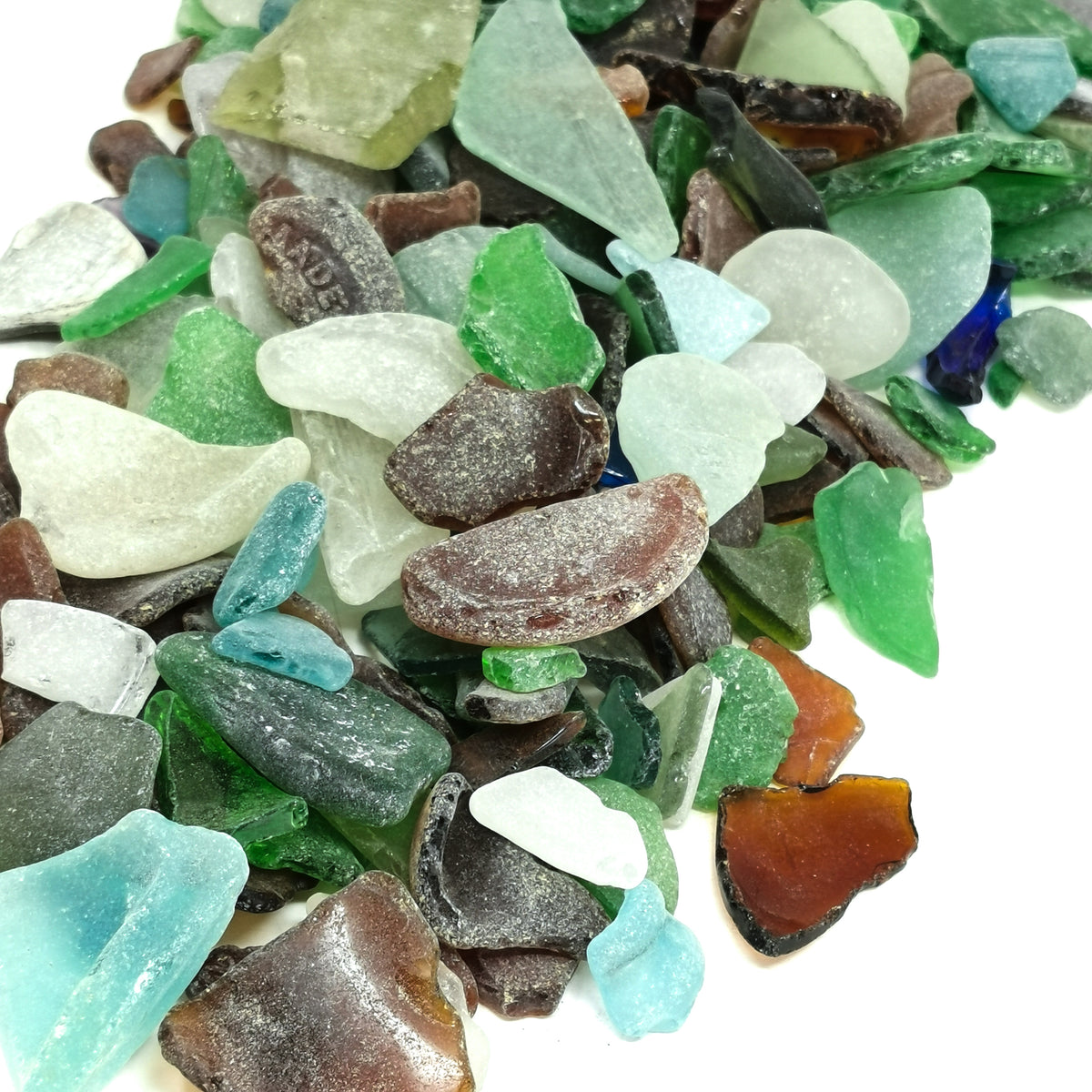 Sea Glass rough from Prince Rupert, British Columbia, Canada.