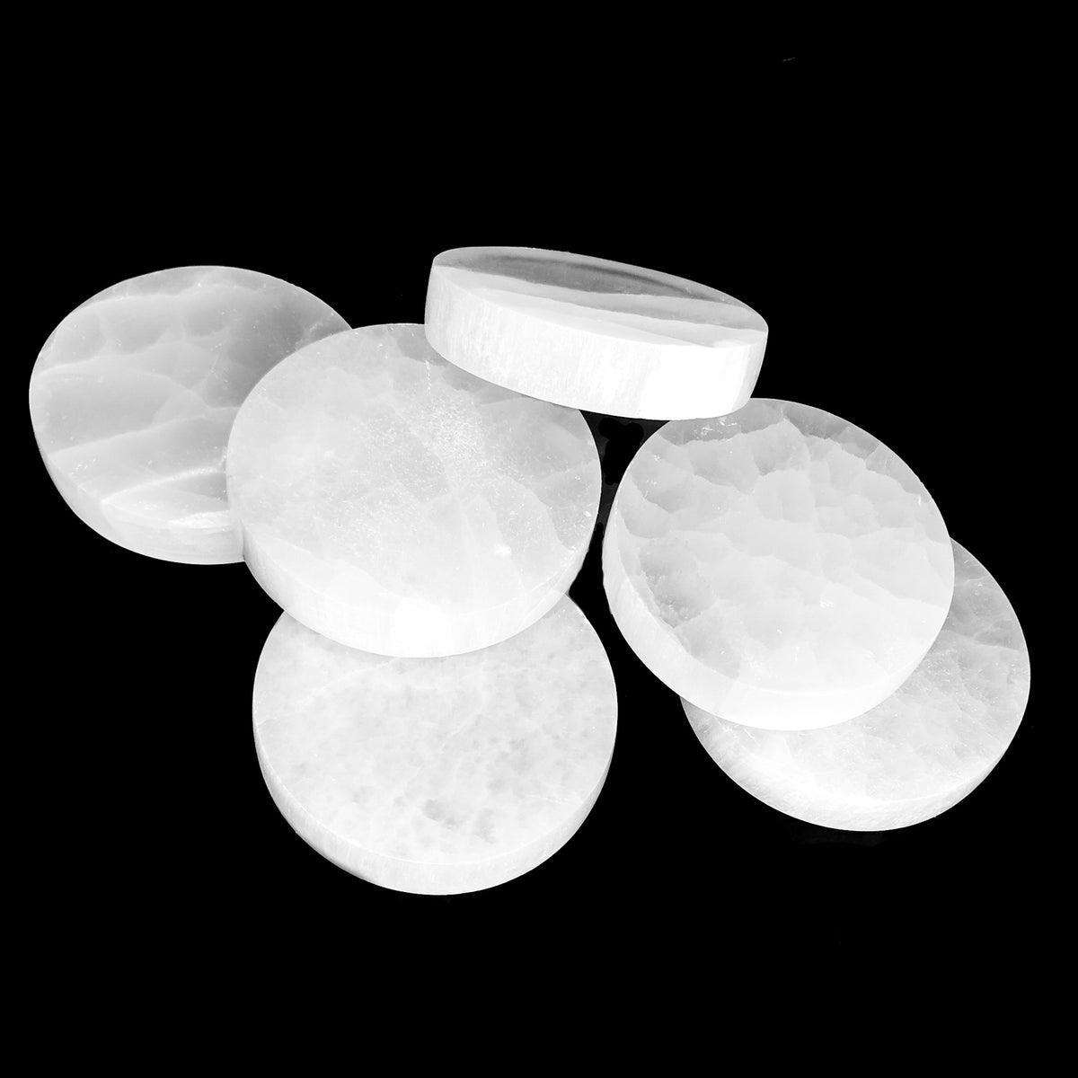 Selenite charging plate, a variety of gypsum, from Morocco.
