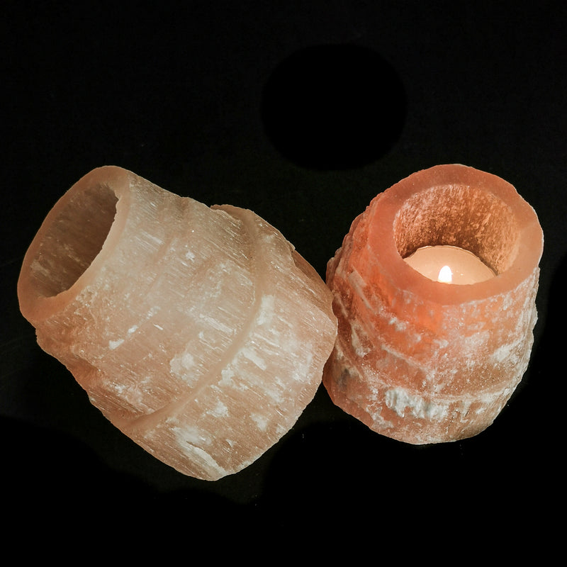 Red Selenite - Candle Holder