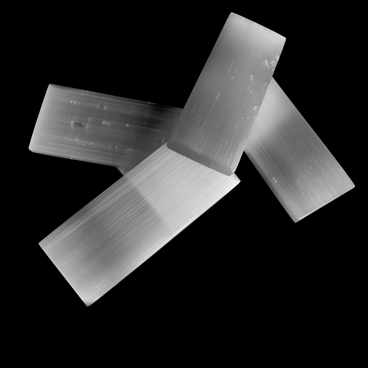 Selenite charging slab, a variety of gypsum, from Morocco.