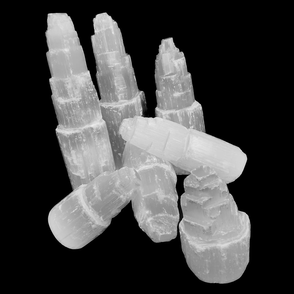 Selenite tower from Morocco – group of towers