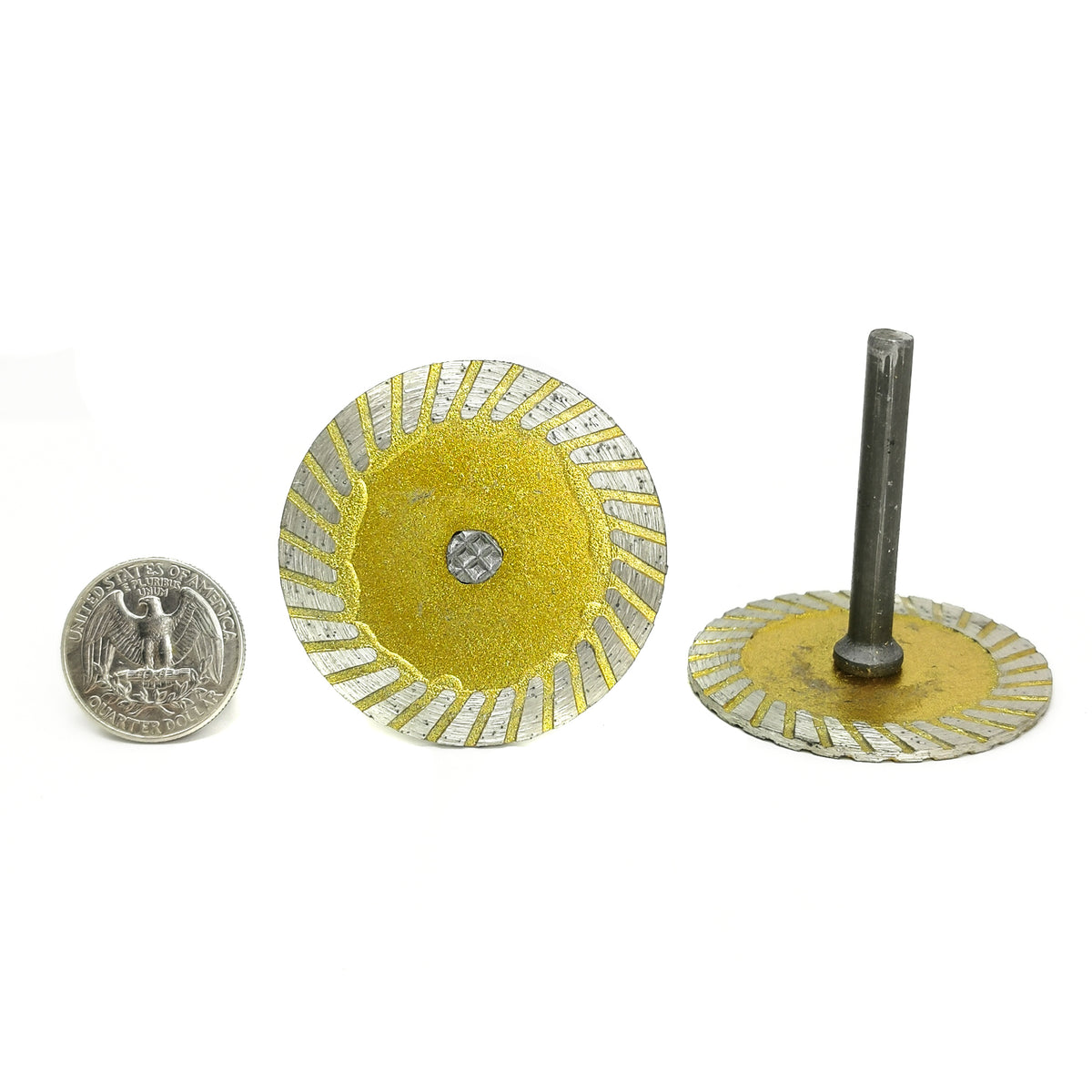 Sintered Lapidary (mini) saw blade, made of steel with sintered diamond grinding area.