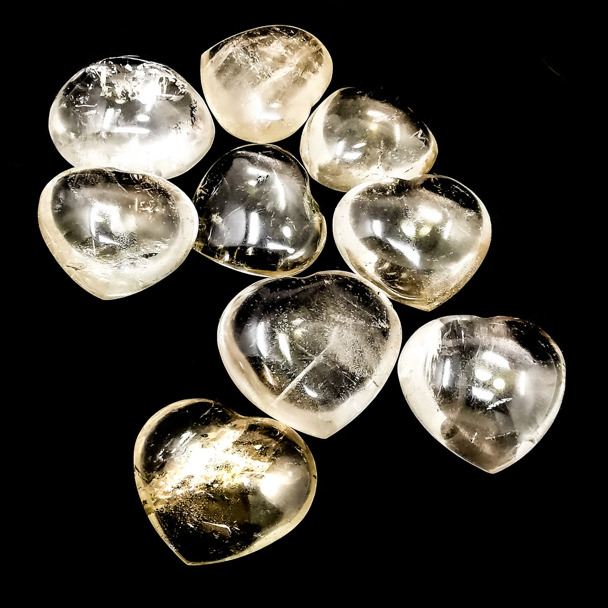 Smoky quartz small heart – group of hearts