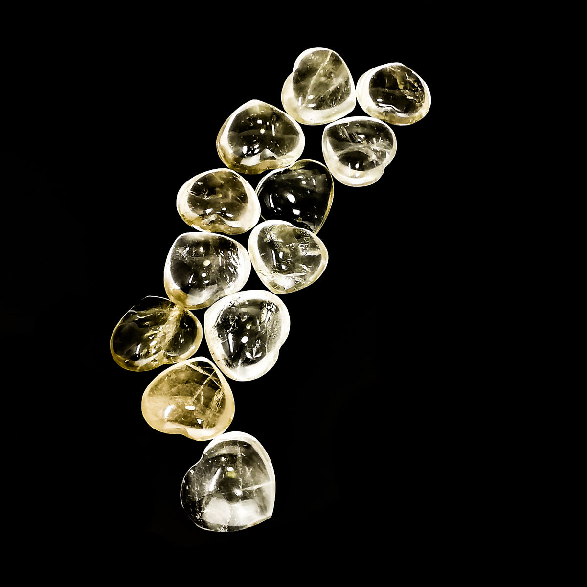 Smoky quartz small heart – line of hearts