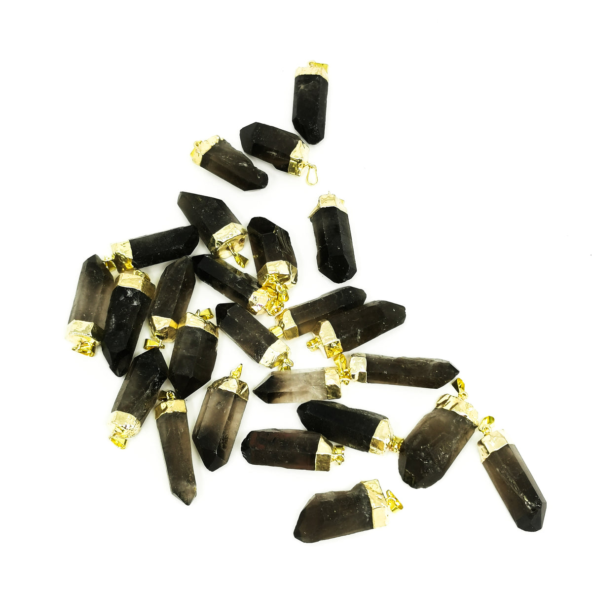 Smoky quartz point pendant – spread of pendants