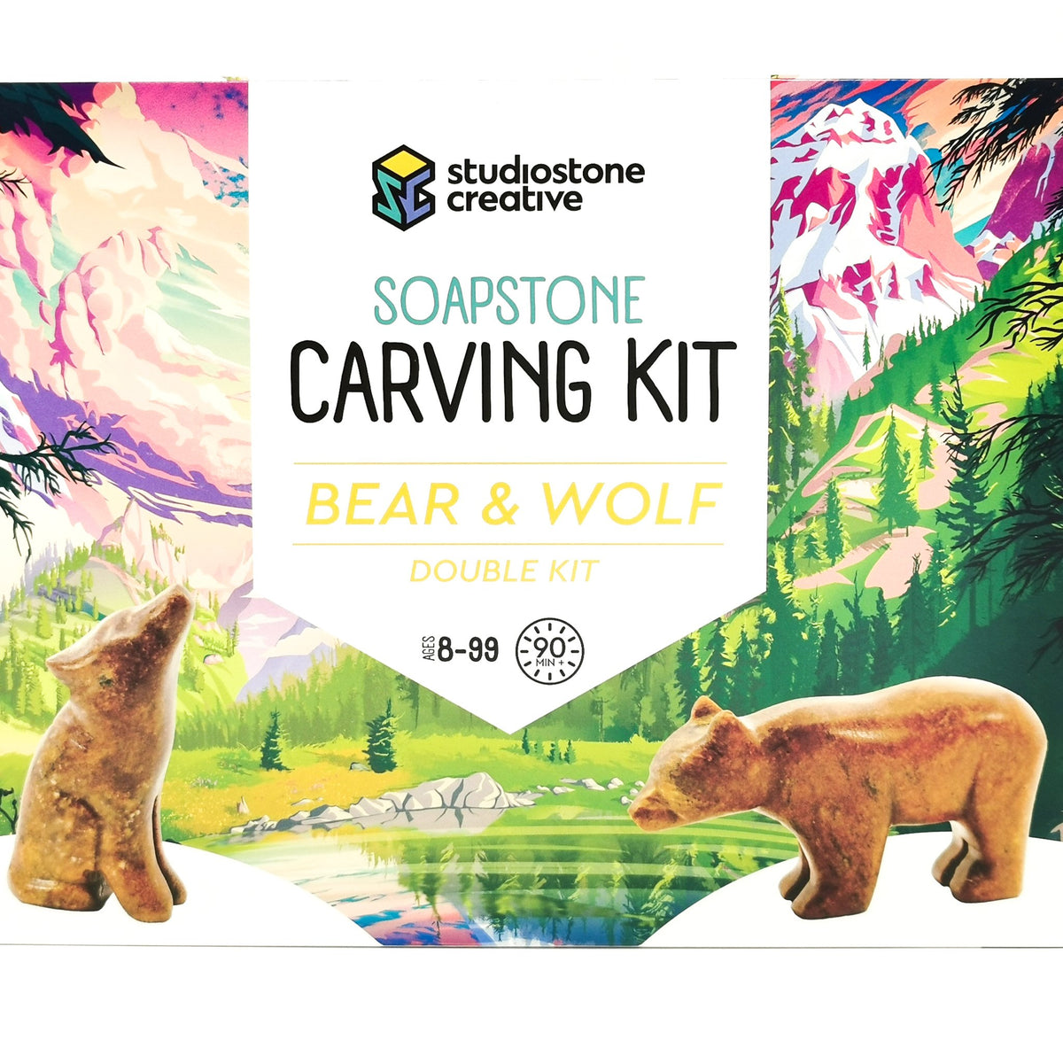 Soapstone Carving Kit with Two Pieces.