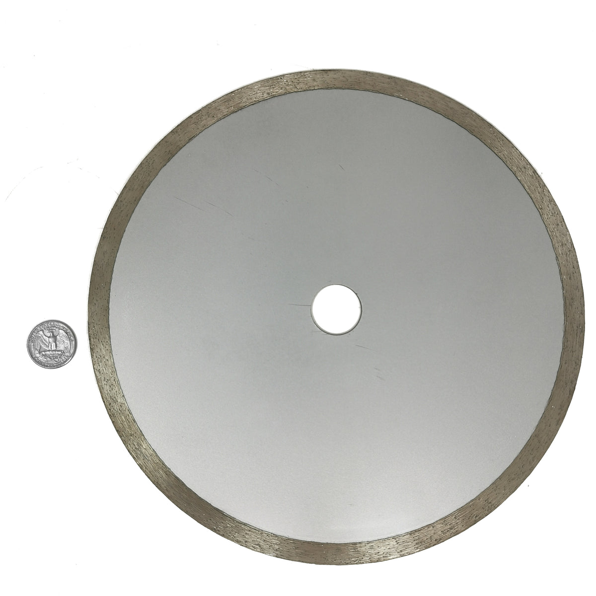Diamond Sintered Continuous Rim lapidary saw blade.