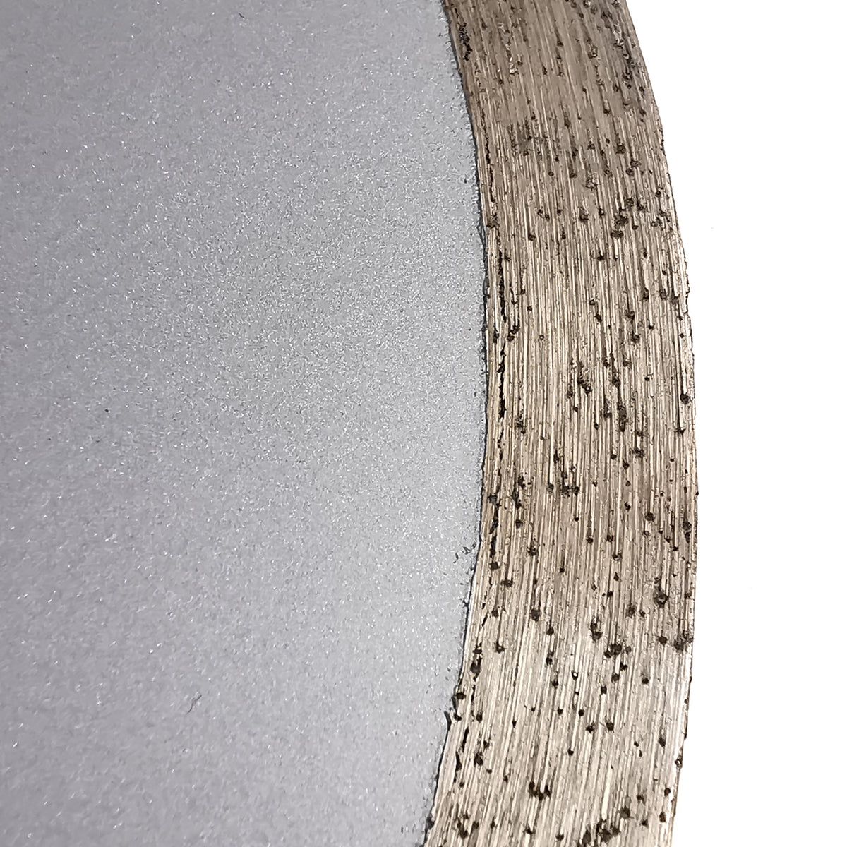 Diamond Sintered Continuous Rim lapidary saw blade.
