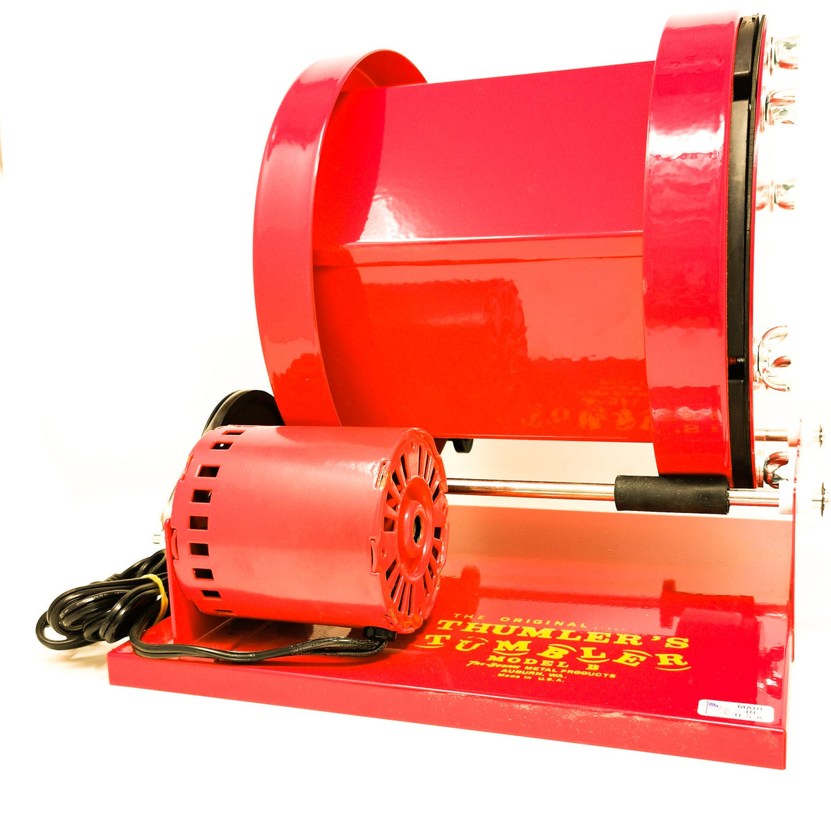 Thumler Model B 15lb heavy duty rock tumbler, made of rubber and stainless steel.