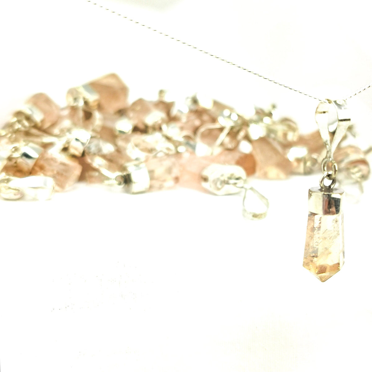 Topaz pendant in sterling silver with Champagne Topaz.