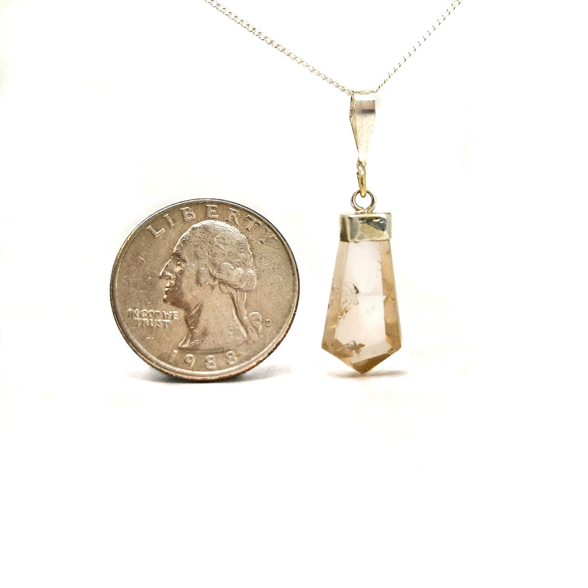 Topaz pendant in sterling silver with Champagne Topaz.