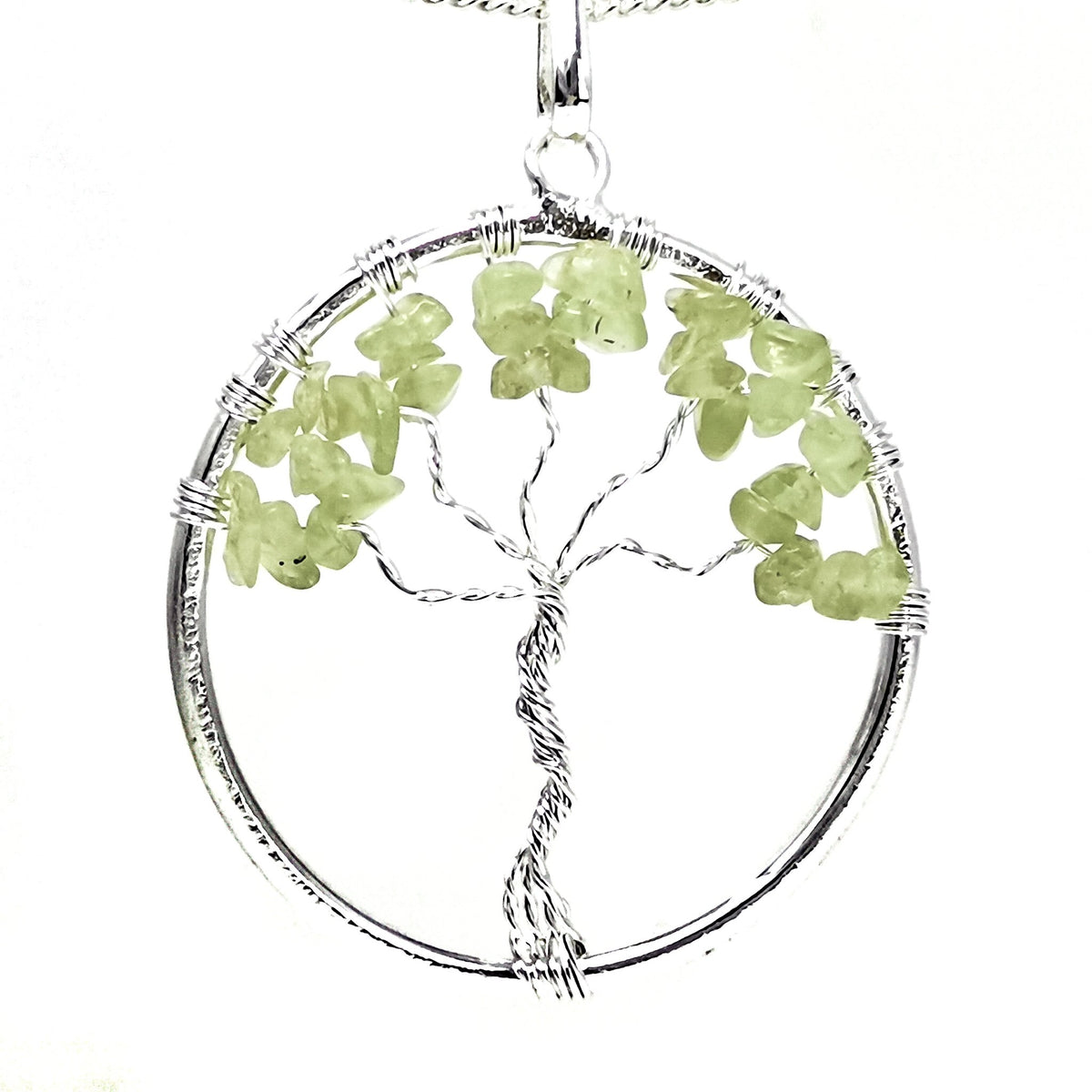 Tree of Life wire wrap pendant – gemstone chip variety 2