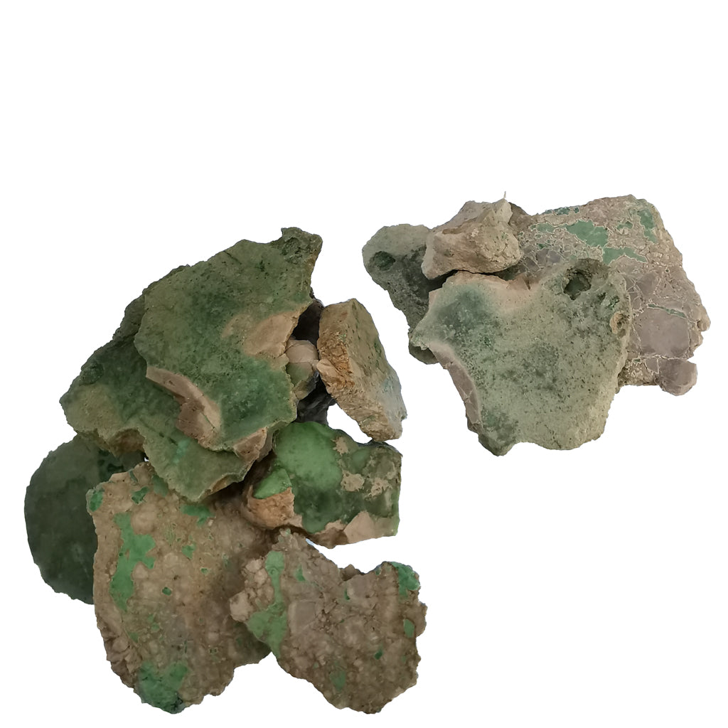 Variscite rough from Clay Canyon, Utah, USA – small pile of pieces
