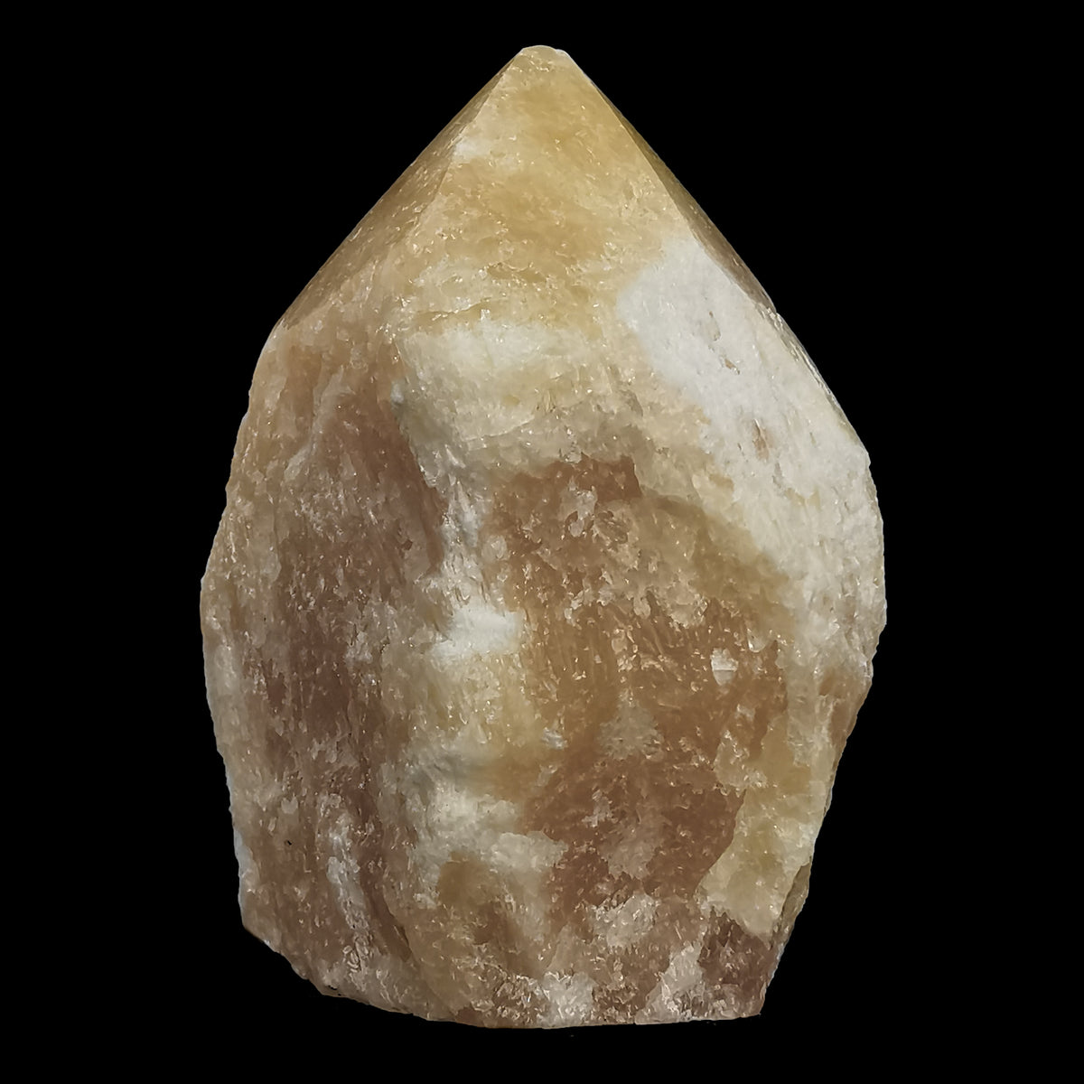 Yellow Calcite power point, calcium carbonate, from Mexico.