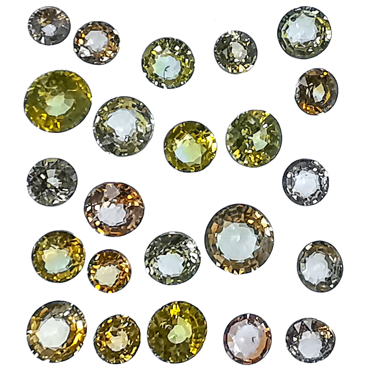 Yellow/Orange Sapphire facet, a variety of corundum.
