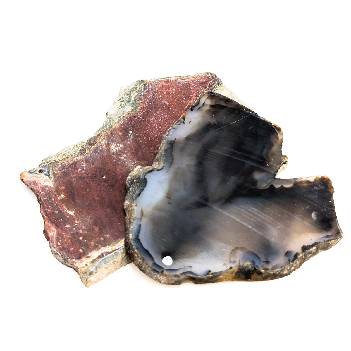 Assorted lapidary slab – agate slab with red rim