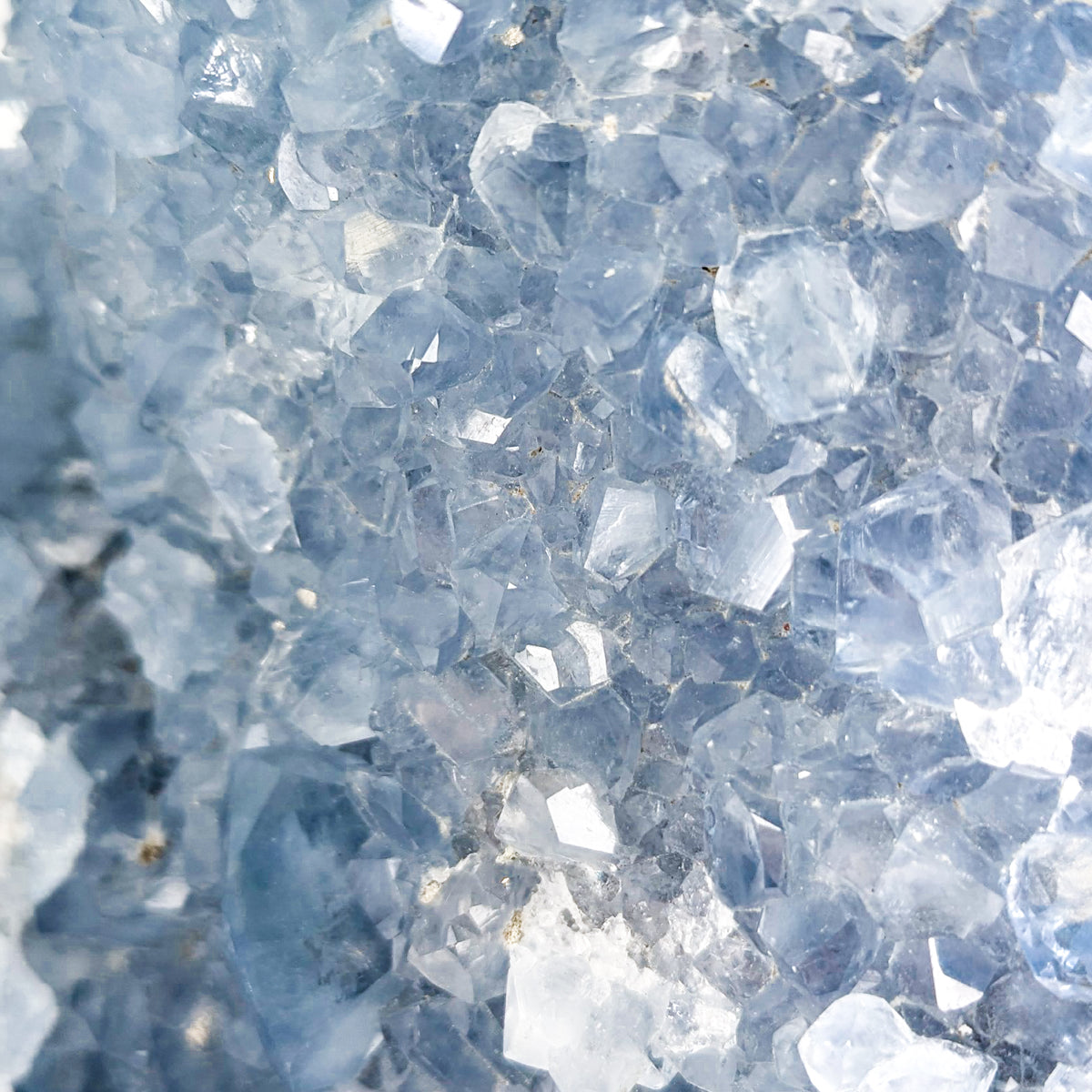 Blue Celestite specimen from Sakoany Deposit, Boeny Region, Madagascar.