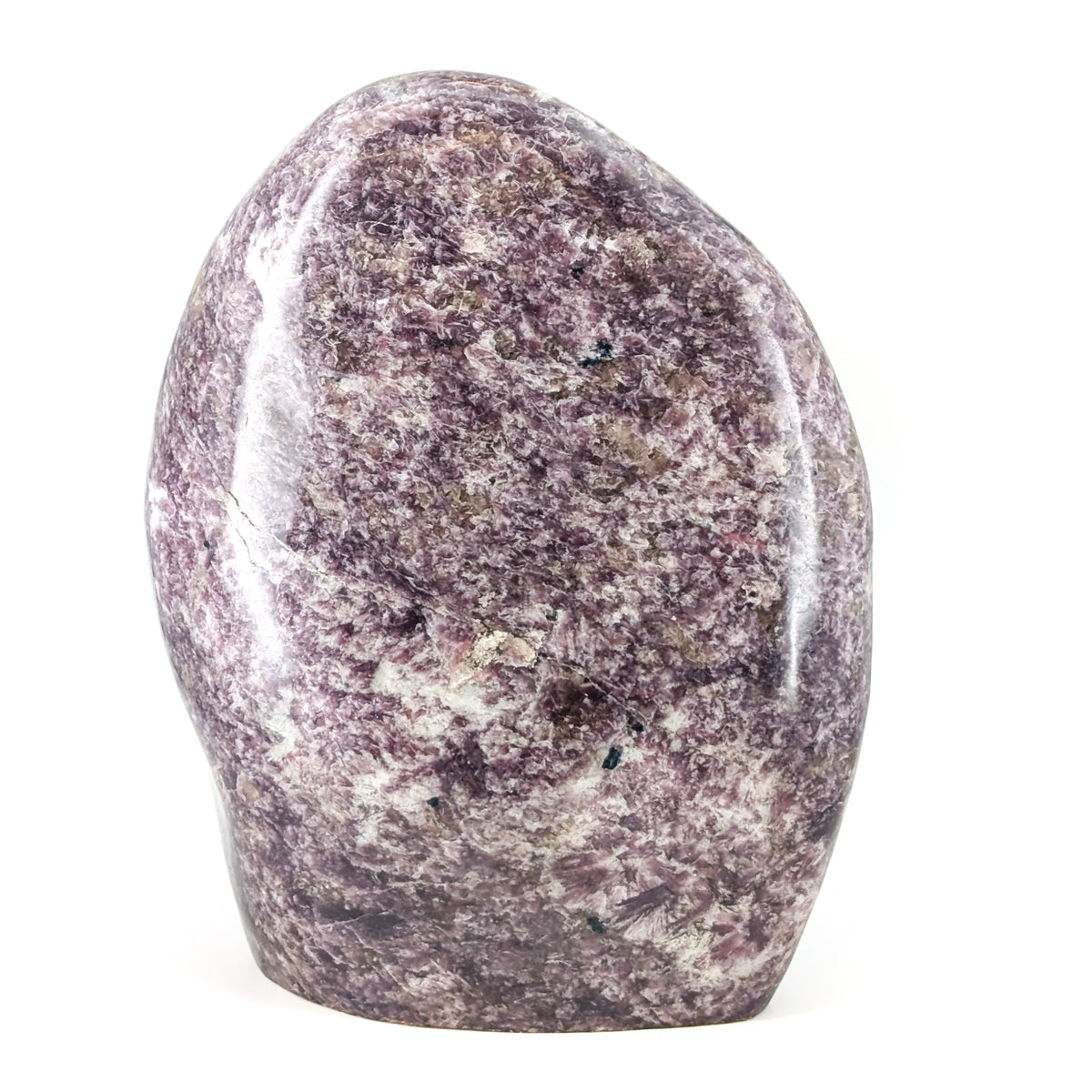 Lepidolite freeform, a lithium mica, from Antsongombato, Vakinankaratra Region, Madagascar.