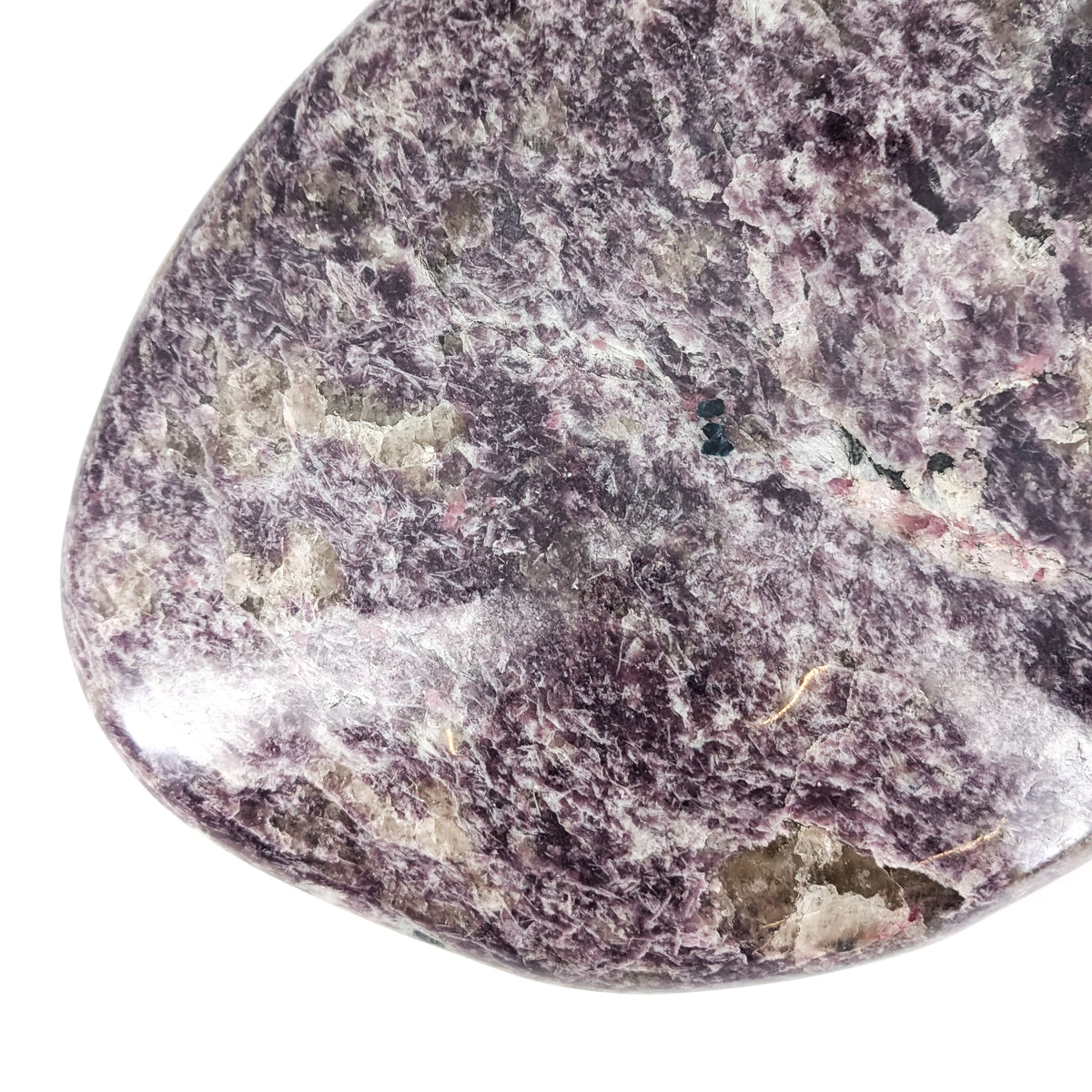 Lepidolite freeform, a lithium mica, from Antsongombato, Vakinankaratra Region, Madagascar.