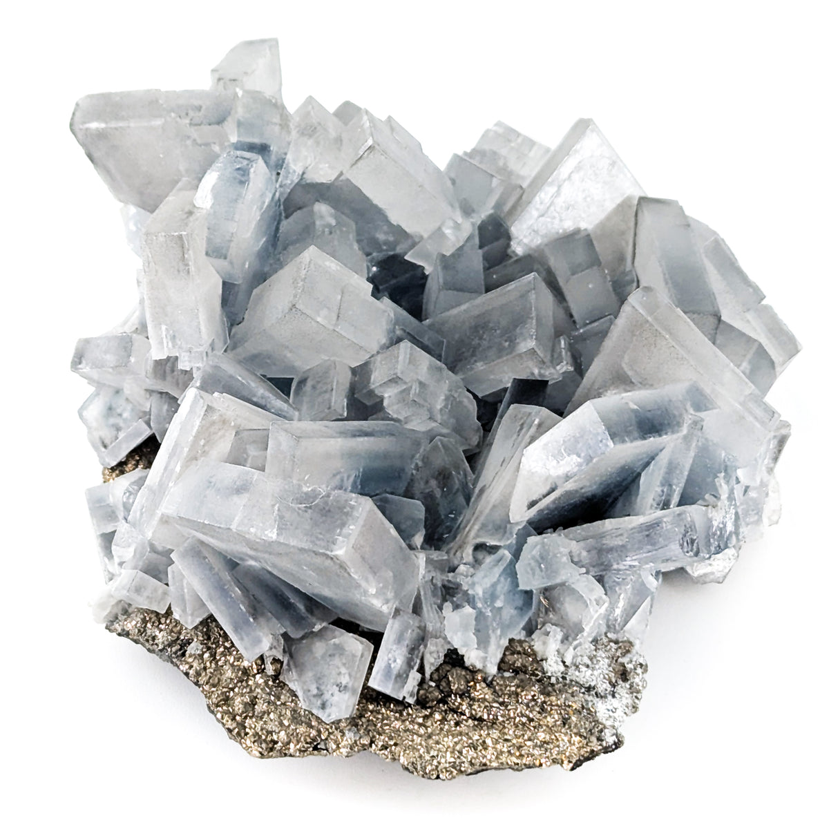 Cavnic Blue Barite specimen, barium sulfate, from Cavnic Mine, Cavnic, Maramureș County, Romania.