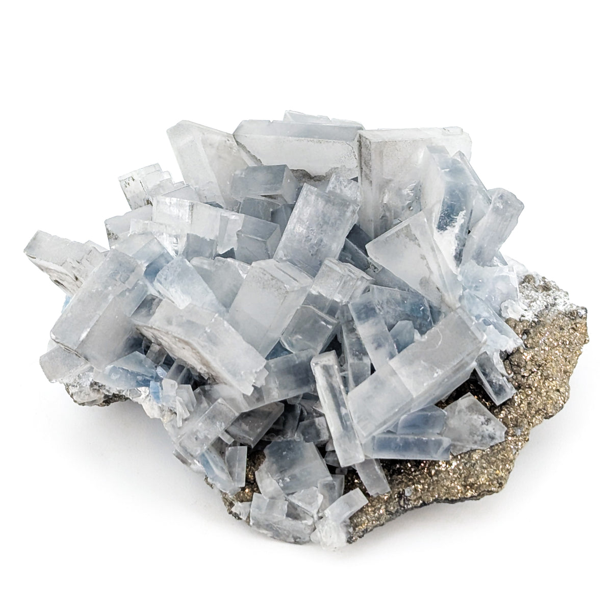 Cavnic Blue Barite specimen, barium sulfate, from Cavnic Mine, Cavnic, Maramureș County, Romania.