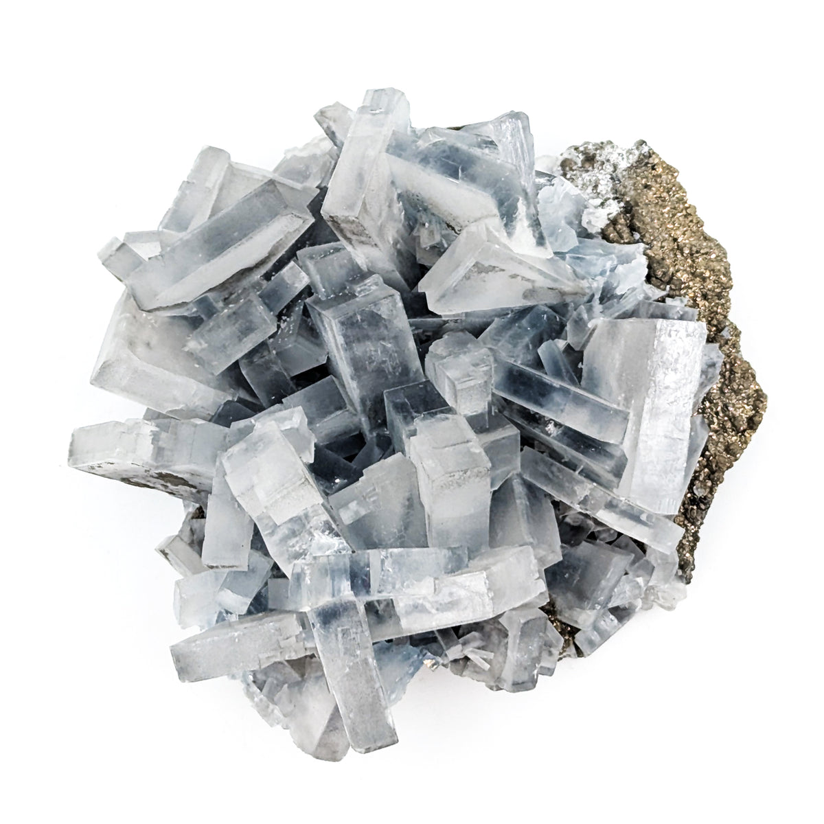 Cavnic Blue Barite specimen, barium sulfate, from Cavnic Mine, Cavnic, Maramureș County, Romania.