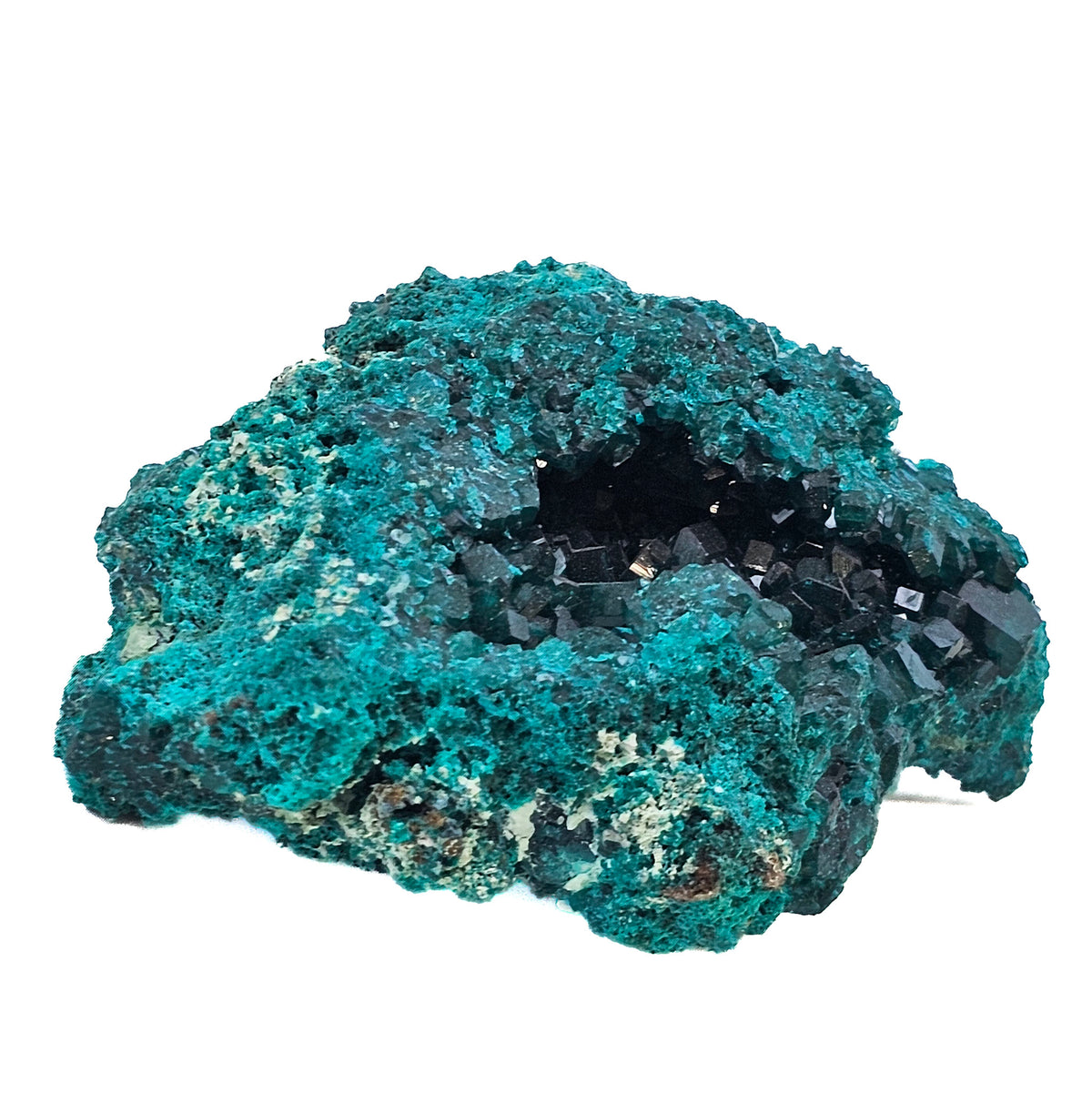 Dioptase mineral specimen.